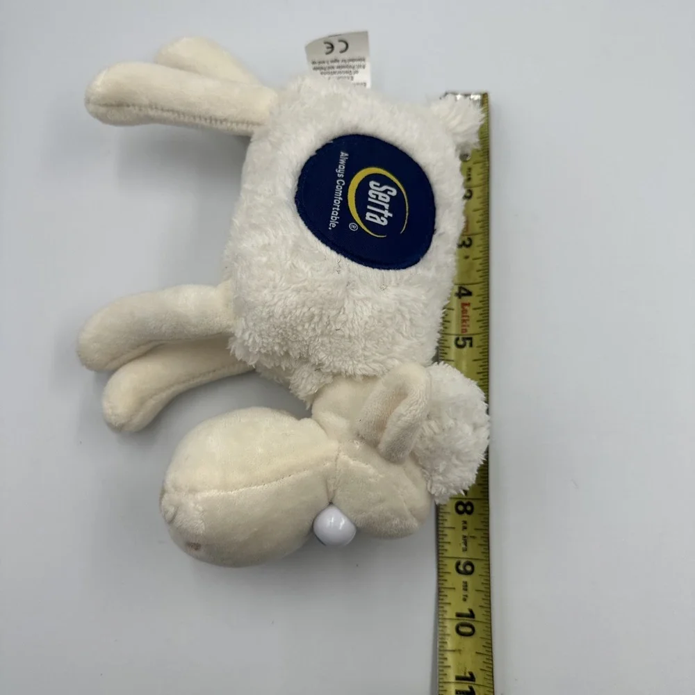 VTG Serta Mattress #1 Counting Sheep Plush Stuffed Animal 2000 Curto Toy White‎